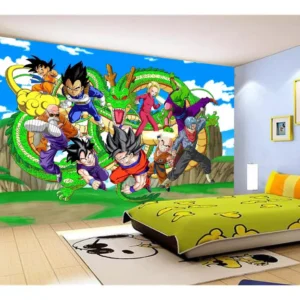 Papel De Parede Dragon Ball Goku Vegeta Anime 7,5m² Dbz457