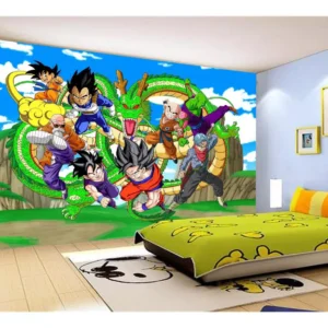 Papel De Parede Dragon Ball Goku Vegeta Anime 7,5m² Dbz458