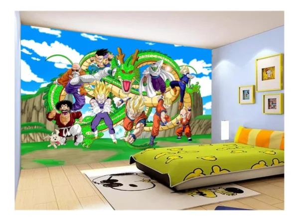 Papel De Parede Dragon Ball Goku Vegeta Anime 7,5m² Dbz461