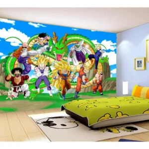 Papel De Parede Dragon Ball Goku Vegeta Anime 7,5m² Dbz462