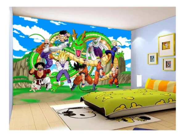 Papel De Parede Dragon Ball Goku Vegeta Anime 7,5m² Dbz463