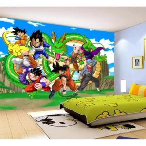 Papel De Parede Dragon Ball Goku Vegeta Anime 7,5m² Dbz465