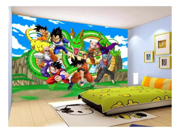 Papel De Parede Dragon Ball Goku Vegeta Anime 7,5m² Dbz465