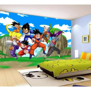 Papel De Parede Dragon Ball Goku Vegeta Anime 7,5m² Dbz467