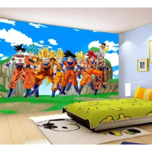 Papel De Parede Dragon Ball Goku Vegeta Anime 7,5m² Dbz468