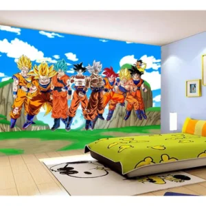 Papel De Parede Dragon Ball Goku Vegeta Anime 7,5m² Dbz470