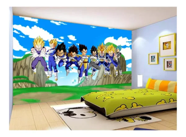 Papel De Parede Dragon Ball Goku Vegeta Anime 7,5m² Dbz471