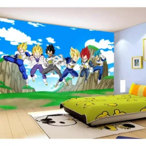 Papel De Parede Dragon Ball Goku Vegeta Anime 7,5m² Dbz473