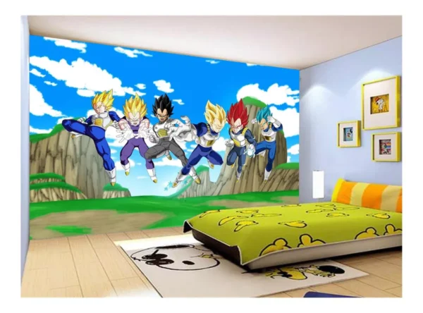 Papel De Parede Dragon Ball Goku Vegeta Anime 7,5m² Dbz473