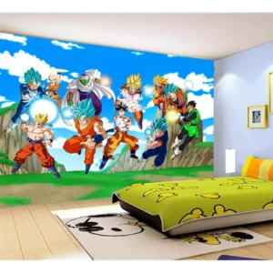 Papel De Parede Dragon Ball Goku Vegeta Anime 7,5m² Dbz474