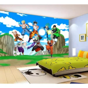 Papel De Parede Dragon Ball Goku Vegeta Anime 7,5m² Dbz476