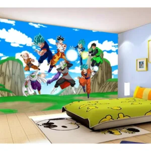 Papel De Parede Dragon Ball Goku Vegeta Anime 7,5m² Dbz477