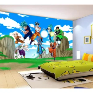 Papel De Parede Dragon Ball Goku Vegeta Anime 7,5m² Dbz478