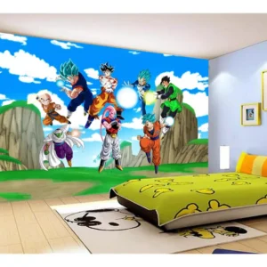 Papel De Parede Dragon Ball Goku Vegeta Anime 7,5m² Dbz479