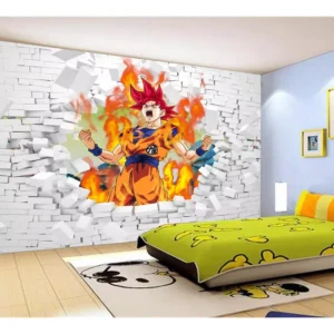 Papel De Parede Dragon Ball Goku Vegeta Anime 7,5m² Dbz48