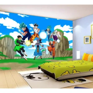 Papel De Parede Dragon Ball Goku Vegeta Anime 7,5m² Dbz480