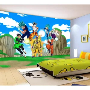 Papel De Parede Dragon Ball Goku Vegeta Anime 7,5m² Dbz481