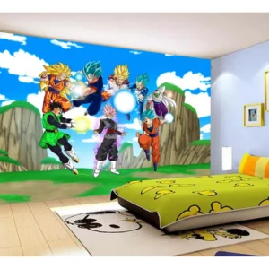 Papel De Parede Dragon Ball Goku Vegeta Anime 7,5m² Dbz482