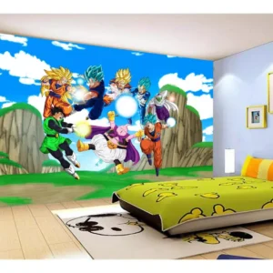 Papel De Parede Dragon Ball Goku Vegeta Anime 7,5m² Dbz483