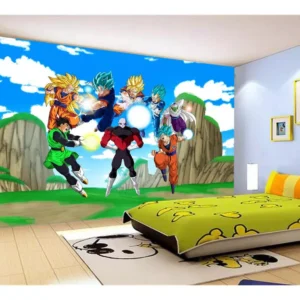 Papel De Parede Dragon Ball Goku Vegeta Anime 7,5m² Dbz484