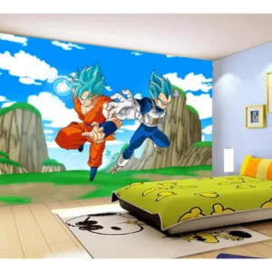 Papel De Parede Dragon Ball Goku Vegeta Anime 7,5m² Dbz485