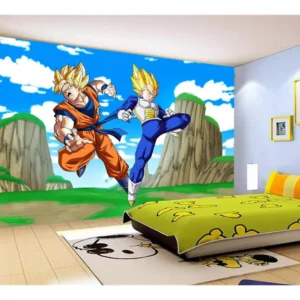 Papel De Parede Dragon Ball Goku Vegeta Anime 7,5m² Dbz486