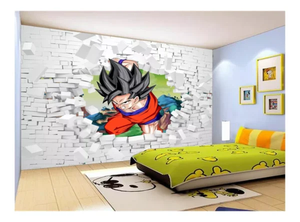 Papel De Parede Dragon Ball Goku Vegeta Anime 7,5m² Dbz49