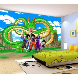 Papel De Parede Dragon Ball Goku Vegeta Anime 7,5m² Dbz490