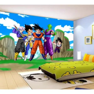 Papel De Parede Dragon Ball Goku Vegeta Anime 7,5m² Dbz491