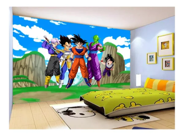 Papel De Parede Dragon Ball Goku Vegeta Anime 7,5m² Dbz491