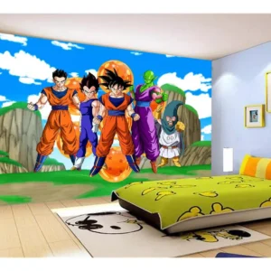 Papel De Parede Dragon Ball Goku Vegeta Anime 7,5m² Dbz493