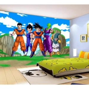 Papel De Parede Dragon Ball Goku Vegeta Anime 7,5m² Dbz494