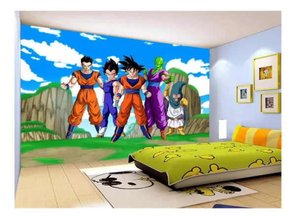 Papel De Parede Dragon Ball Goku Vegeta Anime 7,5m² Dbz494