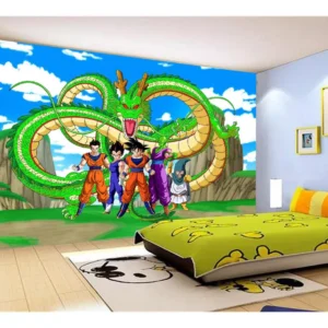 Papel De Parede Dragon Ball Goku Vegeta Anime 7,5m² Dbz495