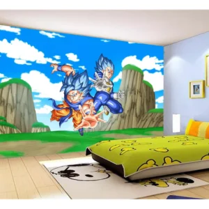 Papel De Parede Dragon Ball Goku Vegeta Anime 7,5m² Dbz497