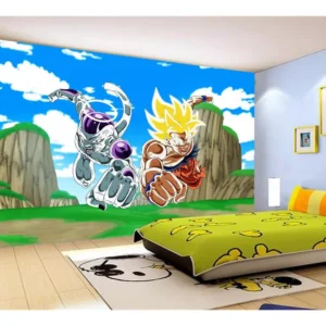 Papel De Parede Dragon Ball Goku Vegeta Anime 7,5m² Dbz499