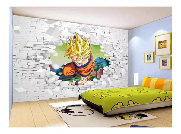 Papel De Parede Dragon Ball Goku Vegeta Anime 7,5m² Dbz50