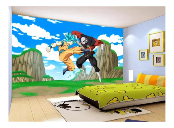 Papel De Parede Dragon Ball Goku Vegeta Anime 7,5m² Dbz500