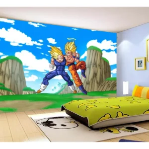 Papel De Parede Dragon Ball Goku Vegeta Anime 7,5m² Dbz503