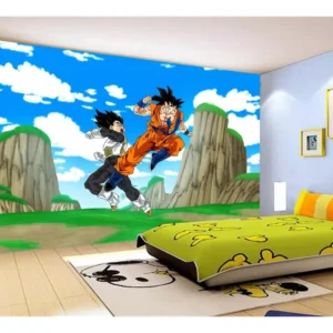 Papel De Parede Dragon Ball Goku Vegeta Anime 7,5m² Dbz504