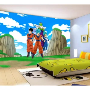 Papel De Parede Dragon Ball Goku Vegeta Anime 7,5m² Dbz506