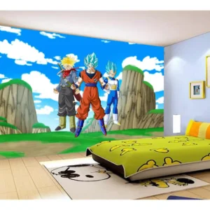 Papel De Parede Dragon Ball Goku Vegeta Anime 7,5m² Dbz507