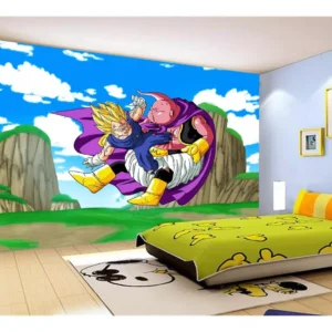 Papel De Parede Dragon Ball Goku Vegeta Anime 7,5m² Dbz509