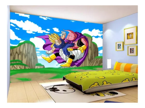 Papel De Parede Dragon Ball Goku Vegeta Anime 7,5m² Dbz509