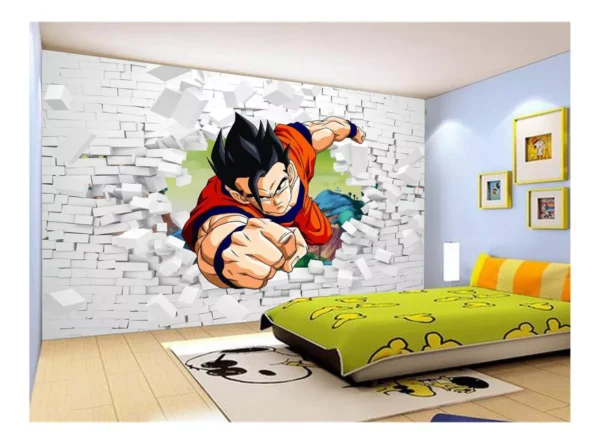 Papel De Parede Dragon Ball Goku Vegeta Anime 7,5m² Dbz51