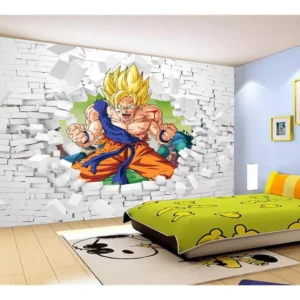 Papel De Parede Dragon Ball Goku Vegeta Anime 7,5m² Dbz52