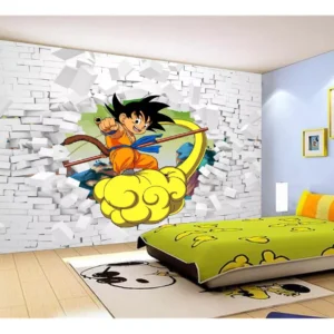 Papel De Parede Dragon Ball Goku Vegeta Anime 7,5m² Dbz53