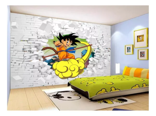 Papel De Parede Dragon Ball Goku Vegeta Anime 7,5m² Dbz53