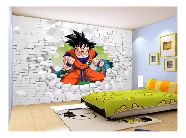 Papel De Parede Dragon Ball Goku Vegeta Anime 7,5m² Dbz54