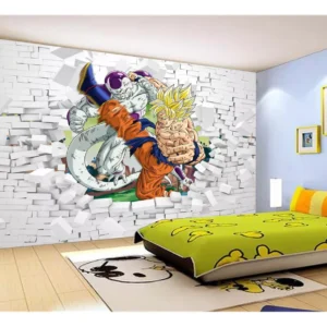 Papel De Parede Dragon Ball Goku Vegeta Anime 7,5m² Dbz55